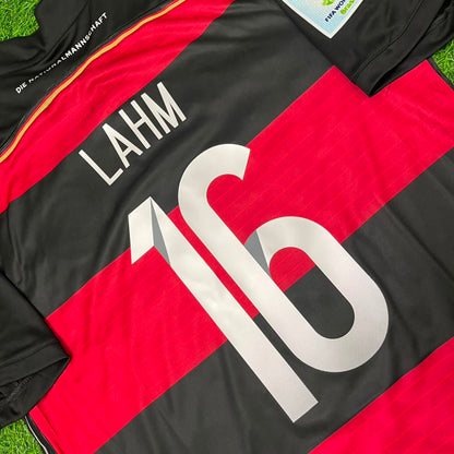 Philipp Lahm Alemania Deutschland Copa Mundial 2014 Brasil Camiseta Retro Negra Roja Trikot Camiseta de Fútbol