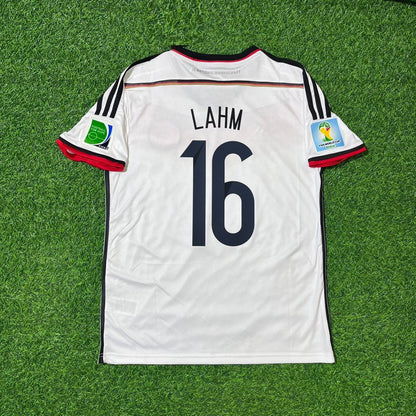 Philipp Lahm - Alemania Deutschland Copa Mundial 2014 Camiseta Retro Blanca de Fútbol Trikot Maillot