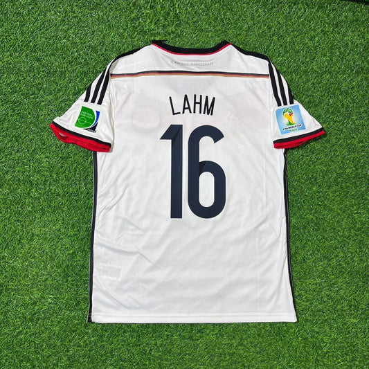 Philipp Lahm - Deutschland 2014 WM Weiß Retro Kit Trikot Maillot Fußball-Shirt