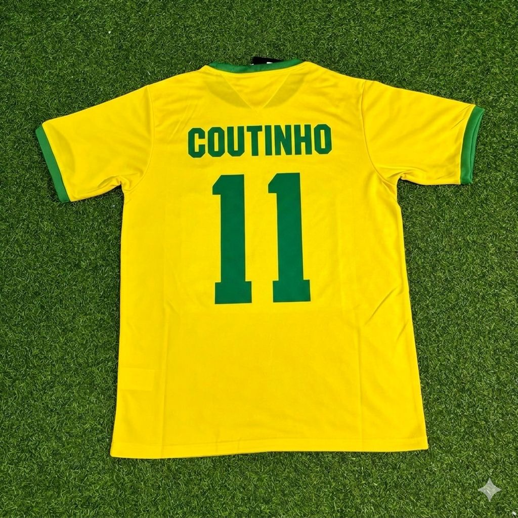 Philippe Coutinho Brasilien Retro Heimtrikot