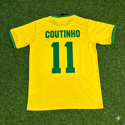 Philippe Coutinho Brasilien Retro Heimtrikot