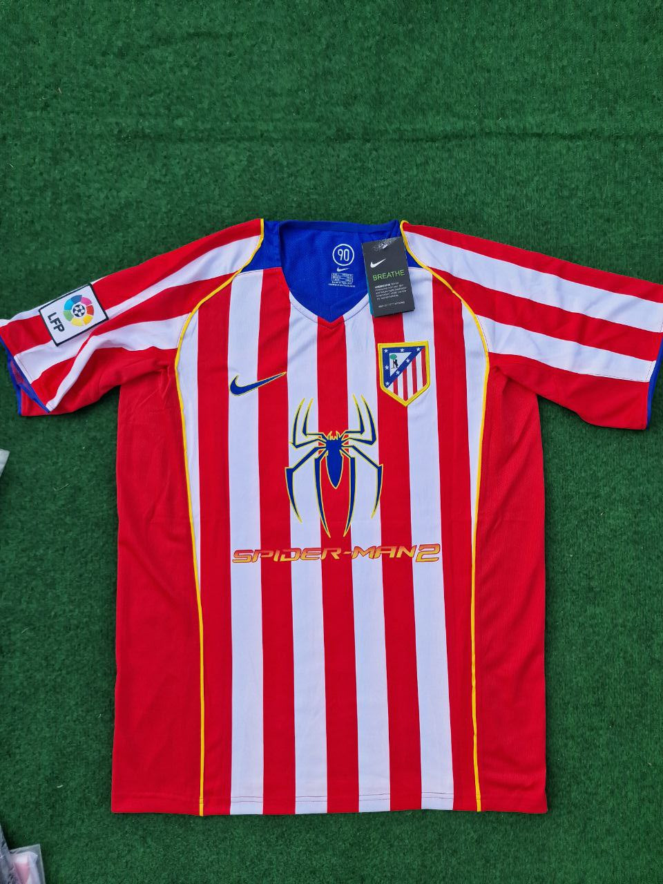 Diego Simeone Atletico Madrid 2004 2005 SpiderMan Retro Football Jersey Soccer Shirt