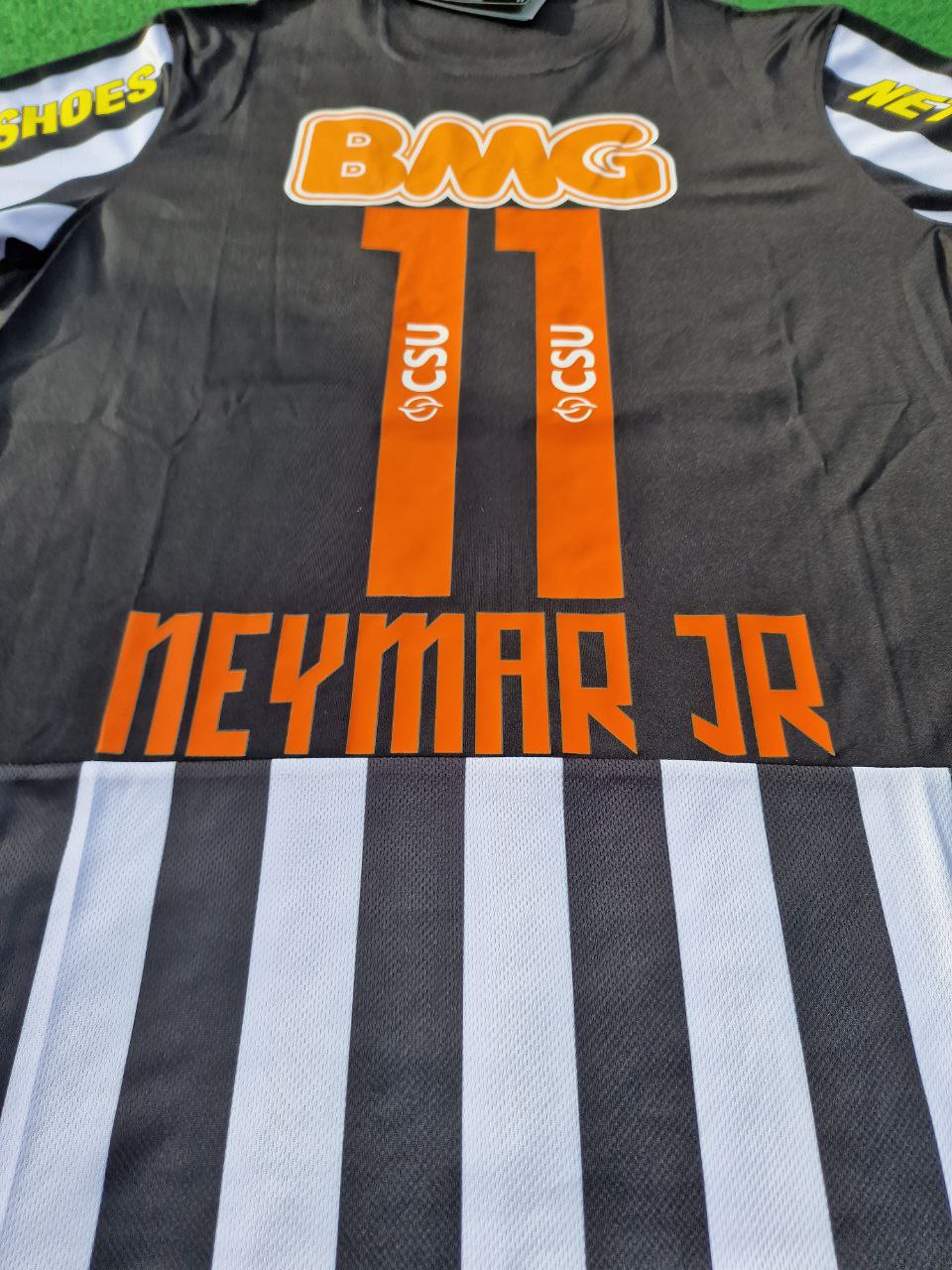 Neymar Jr Santos Fc 2009 2013 Black Retro Football Jersey Trikot