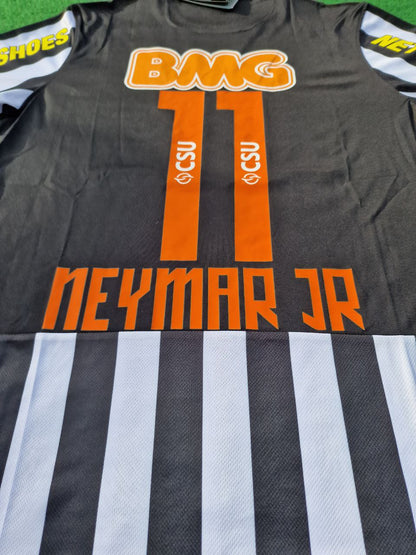 Neymar Jr Santos Fc 2009 2013 Black Retro Football Jersey Trikot