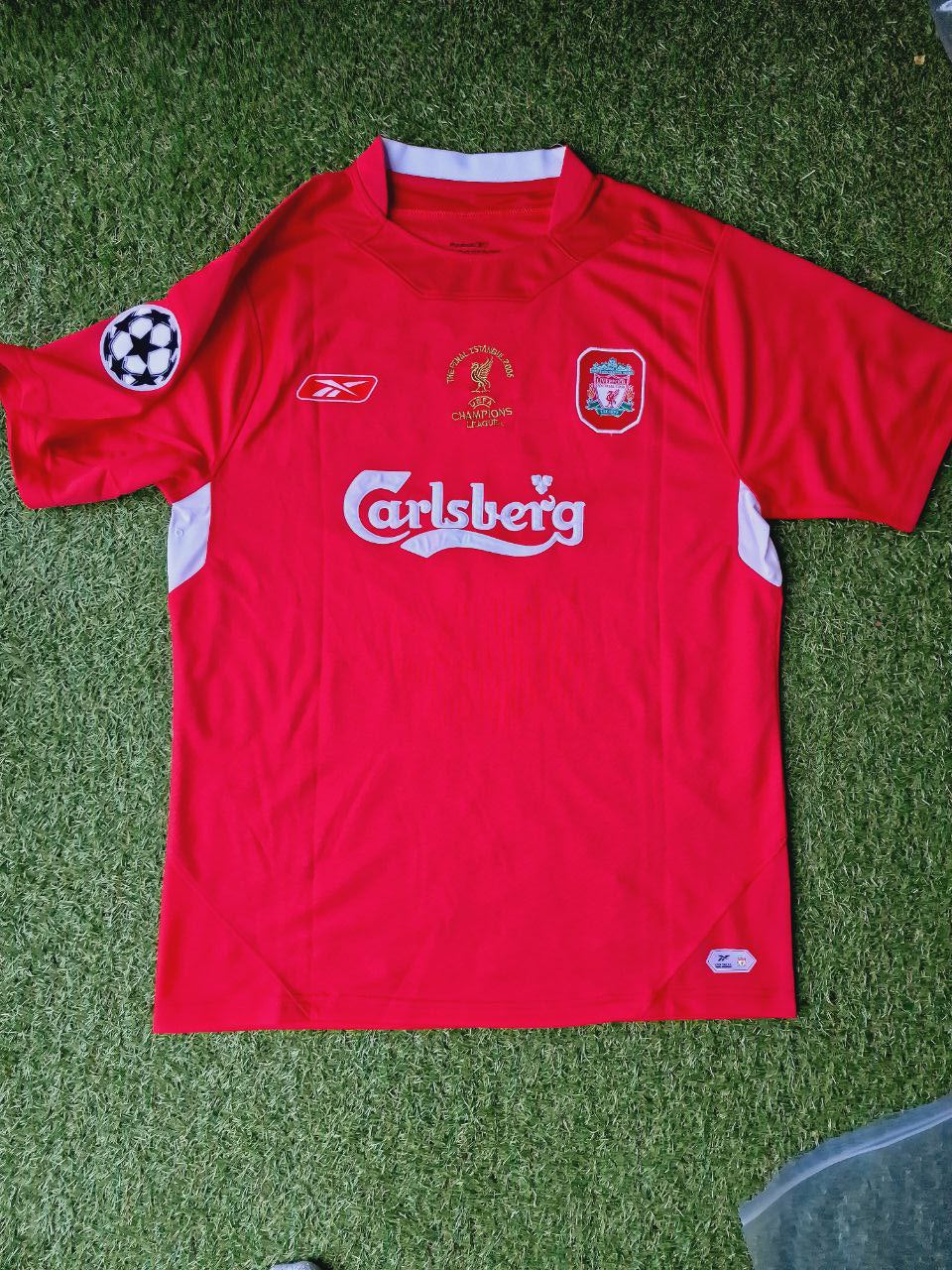 Djibril Cissé 9 – Liverpool 2005 Champions League Final Red Retro Jersey Trikot