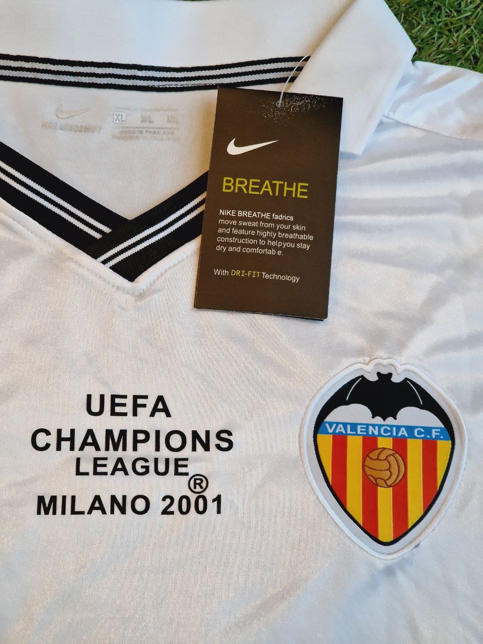 Pablo Aimar Valencia 2001 Milano Champions Final Retro Fußballtrikot