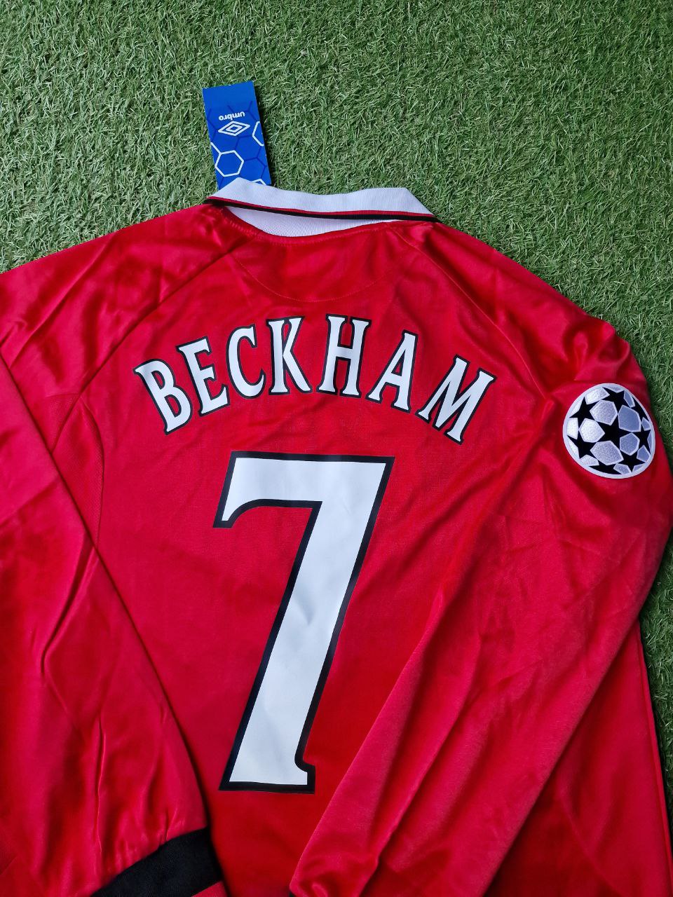 David Beckham Manchester United 1999 Champions League Finale Retro-Fußballtrikot-Set