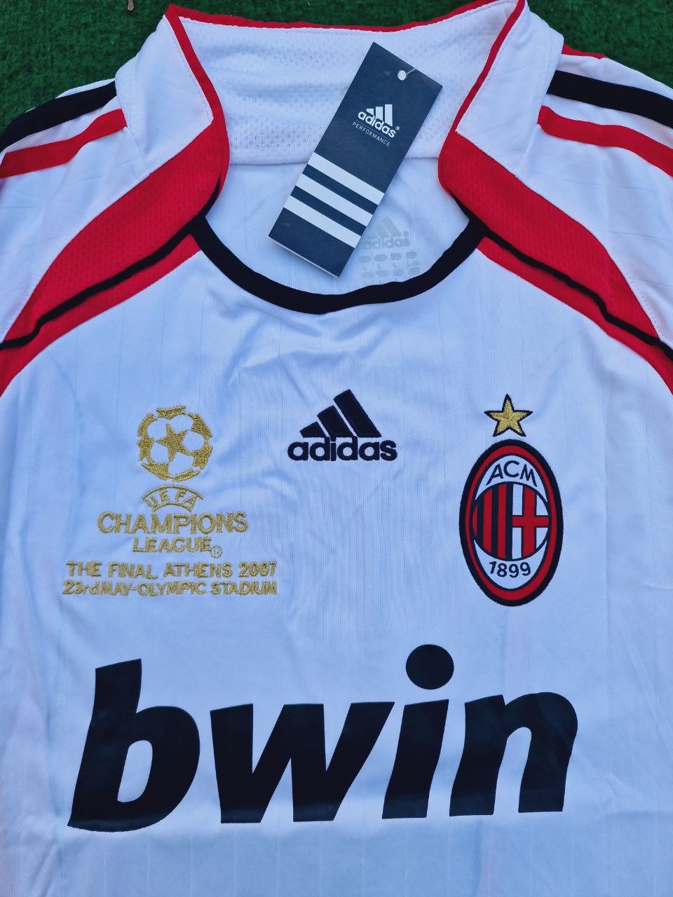 Ronaldo Nazário El Fenómeno Milan 2007 Finale Athen Champions League Finale Weiß Retro Fußballtrikot