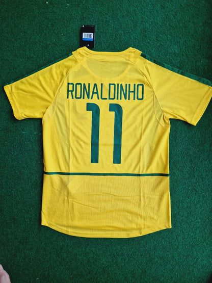 Ronaldinho Brasilien WM 2002 Retro Fußballtrikot