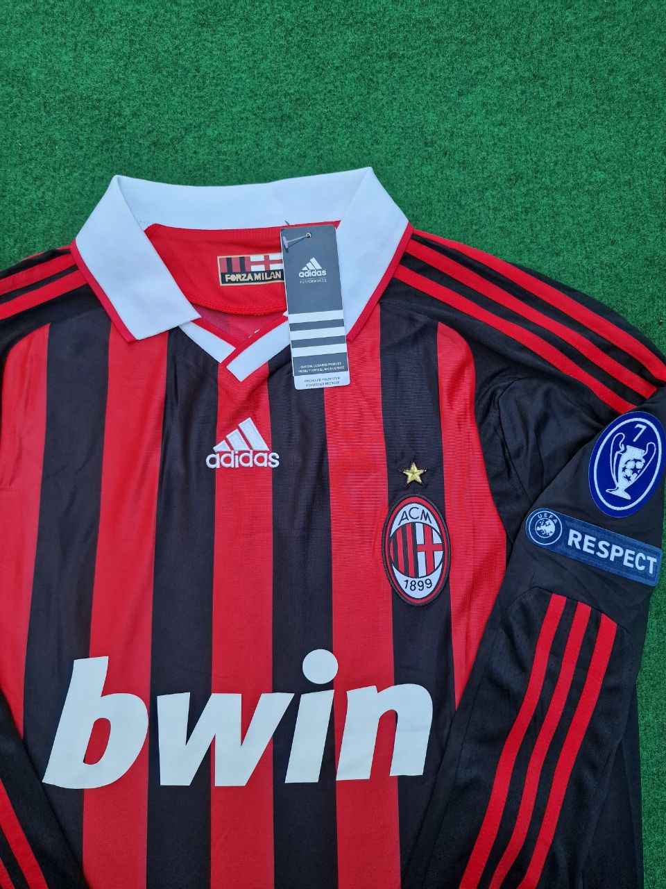 Ronaldinho Milan 2009 2011 Retro Long Sleeve Jersey Maillot Trikot Maglia