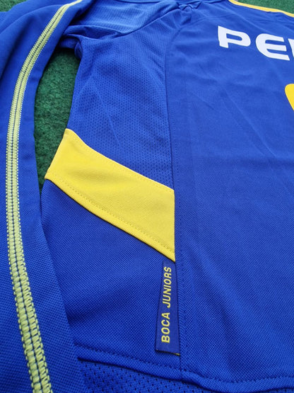 Juan Roman Riquelme Boca Juniors 2003-2004 Long Sleeve Retro Football Jersey