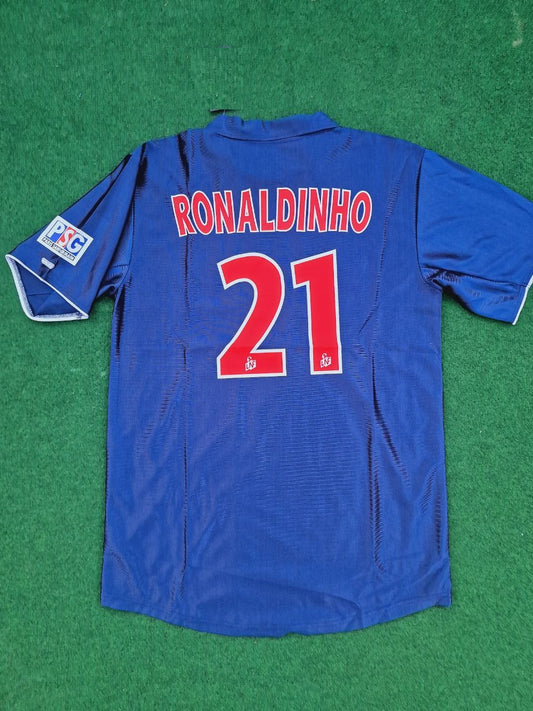 Ronaldinho Gaucho number #21 2001 Retro Football Jersey Kit