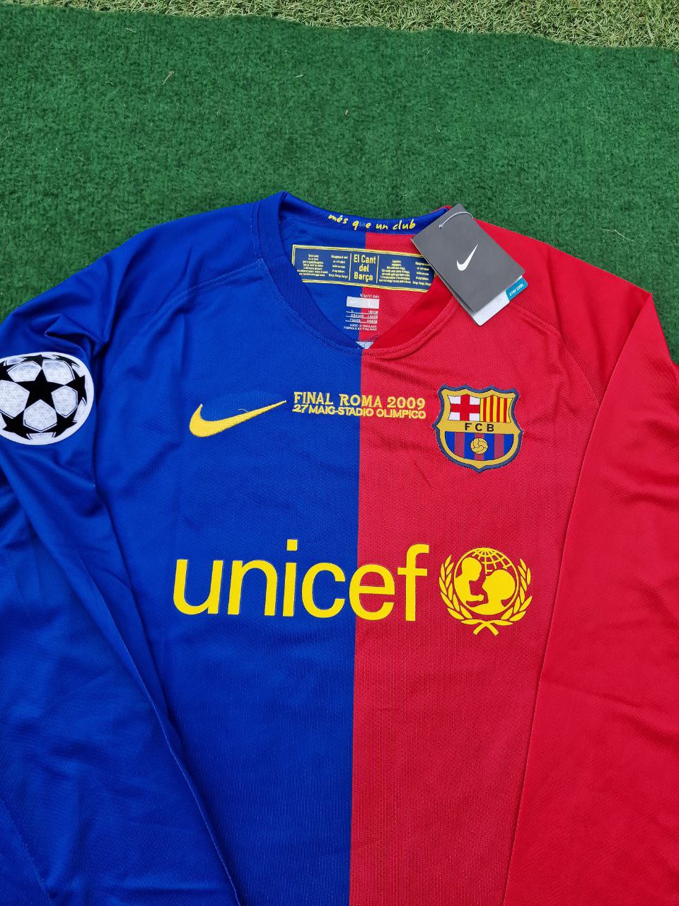 Andrés Iniesta 8 – Barcelona 2009 Final Retro Kit Jersey – | Trikot | Maillot Soccer Shirt