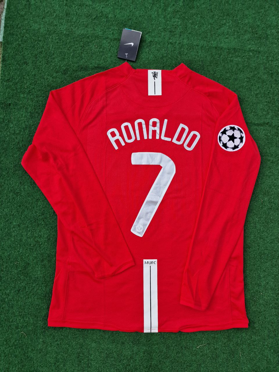 Maillot Rétro Manches Longues Cristiano Ronaldo Manchester United Finale Ligue des Champions 2008 Moscou