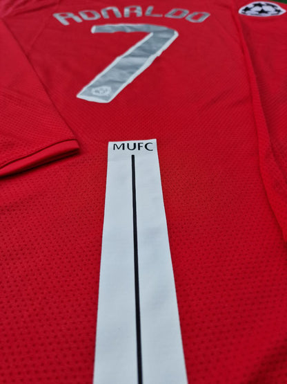 Cristiano Ronaldo Manchester United 2008 Champions League Finale Moskau Retro Langarm Trikot