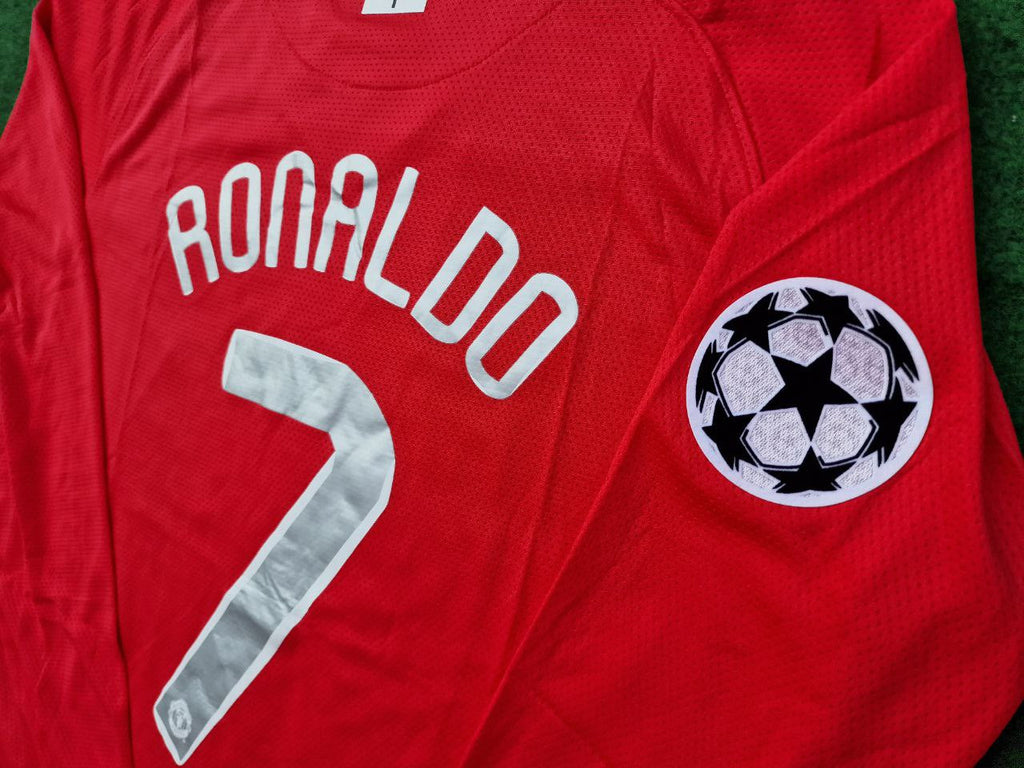 Maillot Rétro Manches Longues Cristiano Ronaldo Manchester United Finale Ligue des Champions 2008 Moscou