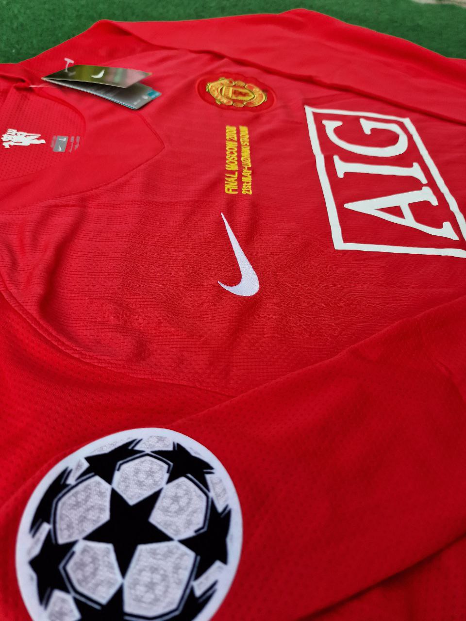 Cristiano Ronaldo Manchester United 2008 Champions League Finale Moskau Retro Langarm Trikot