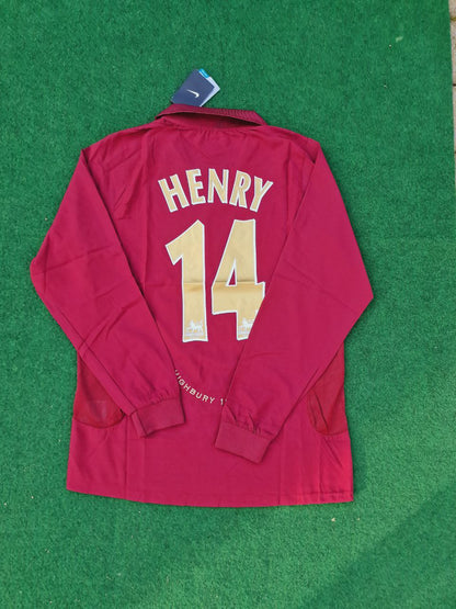 Arsenal Retro 2005 Burgundy Long Sleeve Jersey