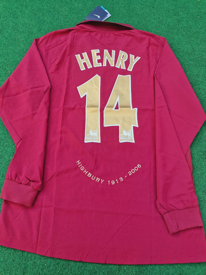 Arsenal Retro 2005 Burgundy Long Sleeve Jersey