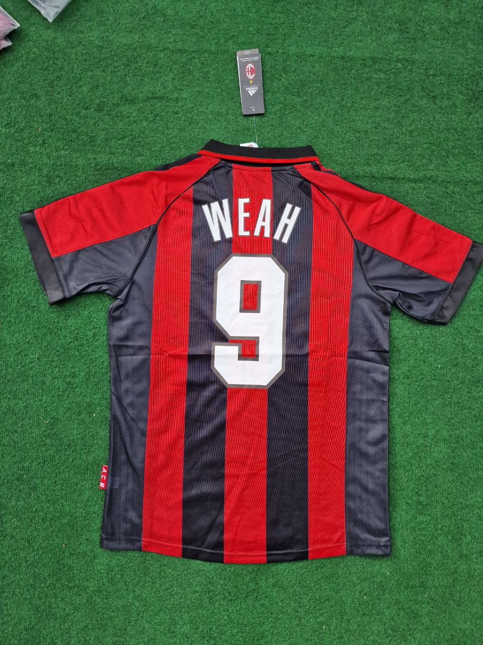 George Weah AC Milan 1998-1999 Retro Football Jersey
