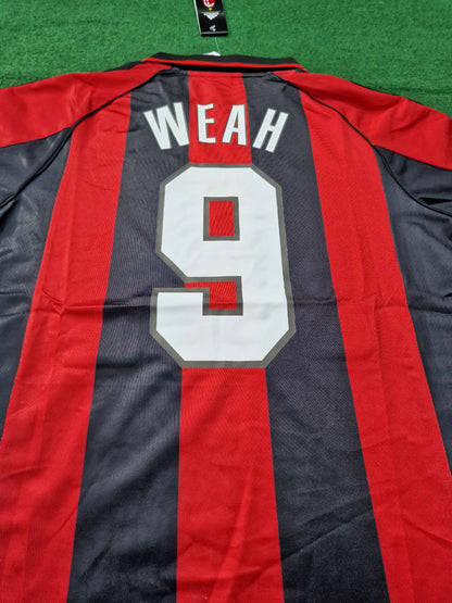 George Weah AC Mailand 1998-1999 Retro-Fußballtrikot