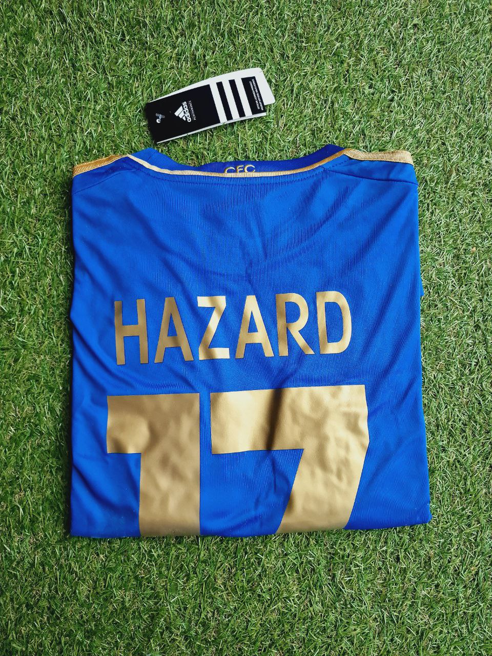Eden Hazard Chelsea 2013 Europa League Finale Amsterdam Blaues Retro-Fußballtrikot