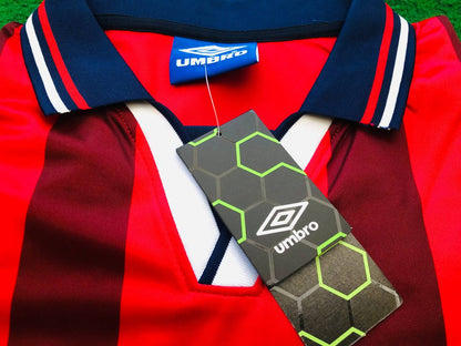 David Beckham England Red Retro Football Jersey