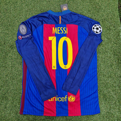 Lionel Messi Barcelona 2016 Sonderedition Trikot mit Weltmeisterschafts-Patch Fußballtrikot