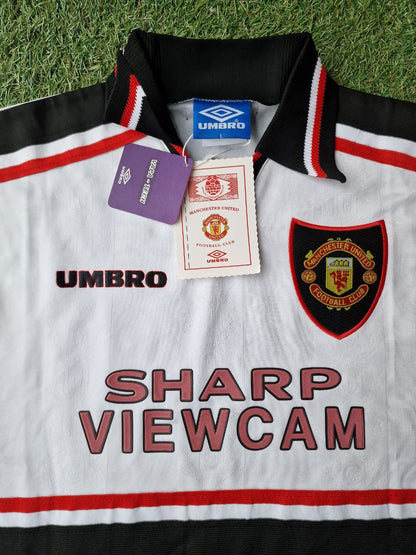 David Beckham Manchester United White Retro Football Jersey