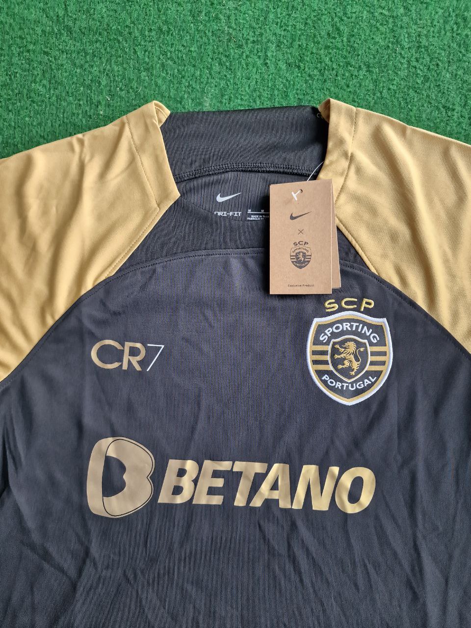 Cristiano Ronaldo Nummer 28 Sporting CP Goldenes Retro-Fußballtrikot