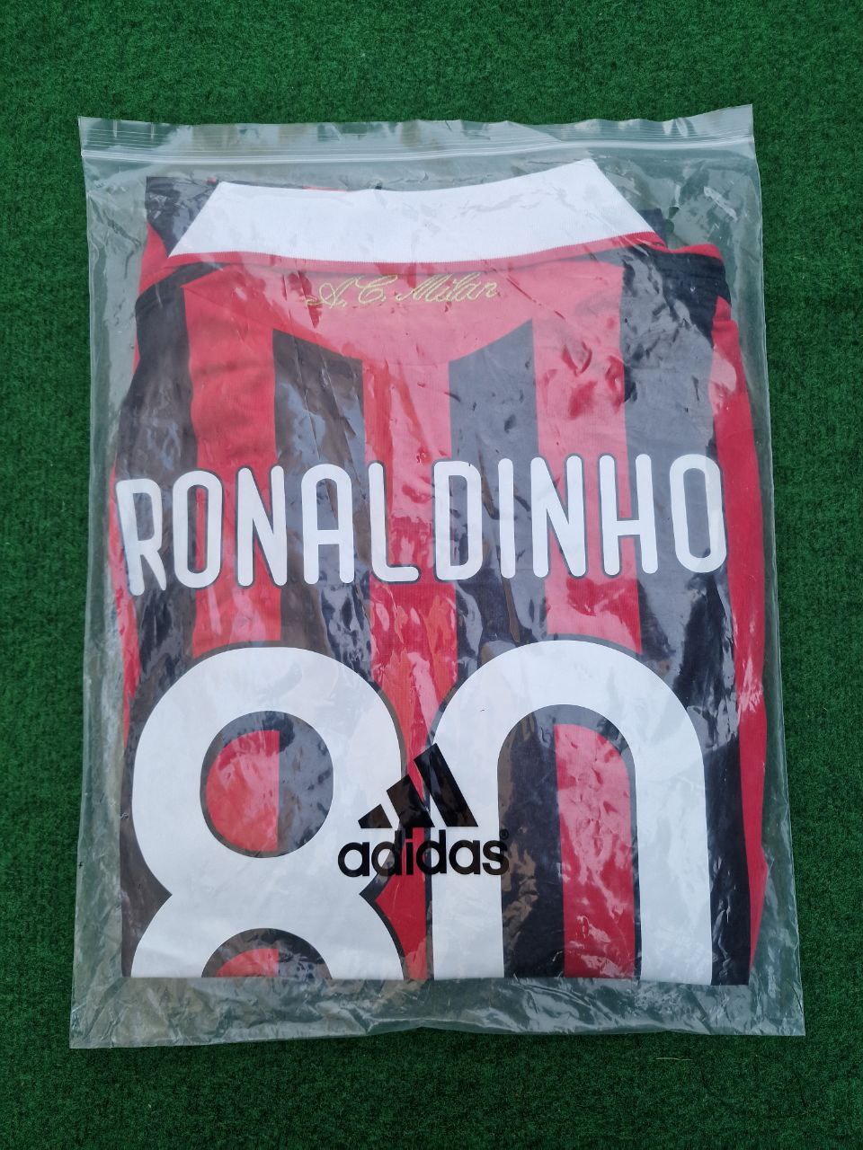 Ronaldinho Milan 2009 2011 Retro Long Sleeve Jersey Maillot Trikot Maglia