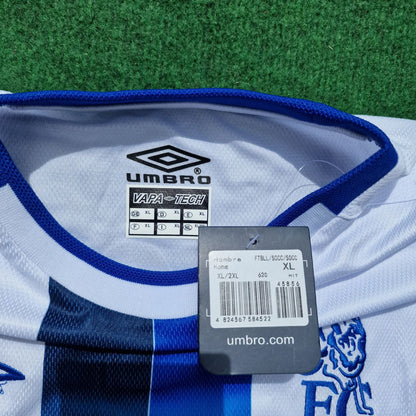 Didier Drogba 15 Chelsea Auswärts 2004 Retro Weiß Langarm Trikot Kit Maillot Fußballtrikot
