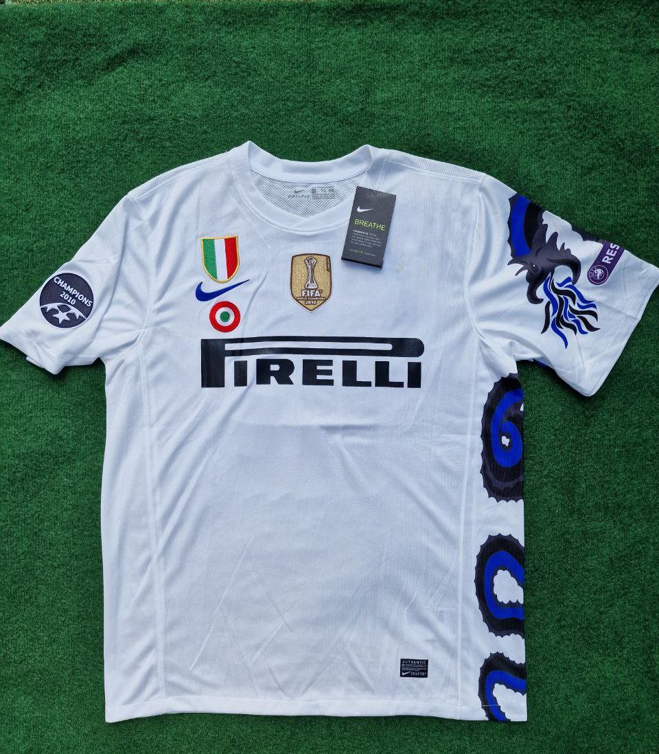Wesley Sneijder - Inter 2010 2011 Weißes Drachen-Trikot Maillot Maglia Fußballtrikot