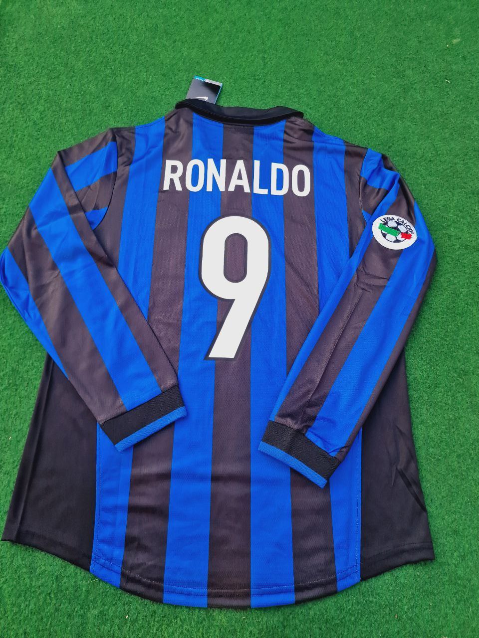Ronaldo El Fenomeno R9 - Inter 1998 1999 Retro Trikot Maillot Maglia Fußballtrikot