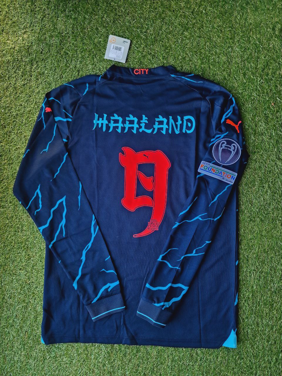 Erling Haaland Manchester City Sondertrikot mit spezieller Schrift