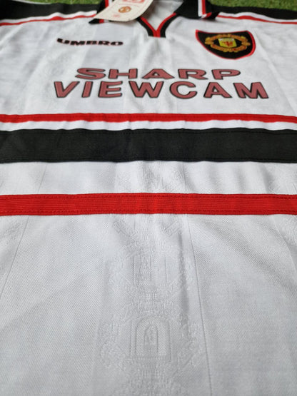 David Beckham Manchester United White Retro Football Jersey