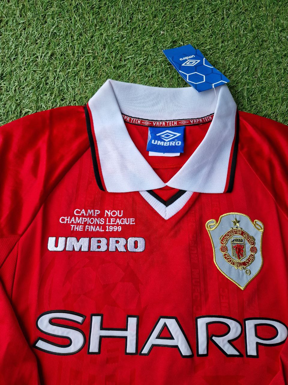 David Beckham Manchester United 1999 Champions League Finale Retro-Fußballtrikot-Set