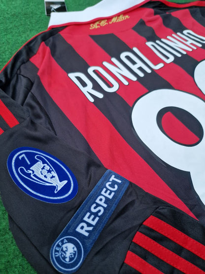 Ronaldinho AC Milan 2010-2011 Season Retro Jersey Maillot Trikot Maglia