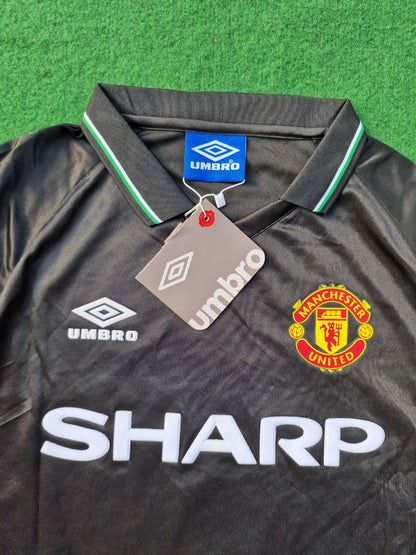 David Beckham Manchester United 1998 1999 Black Retro Football Jersey
