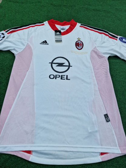 Andriy Shevchenko AC Mailand 2003 Champions League Finale Old Trafford Retro Trikot Weiß Maglia Maillot
