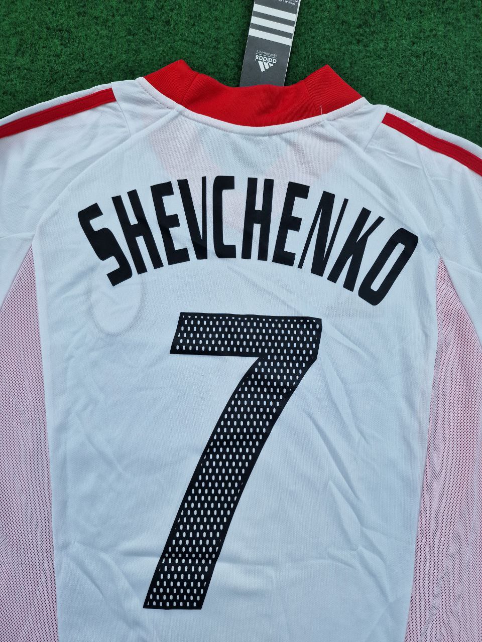 Andriy Shevchenko AC Mailand 2003 Champions League Finale Old Trafford Retro Trikot Weiß Maglia Maillot
