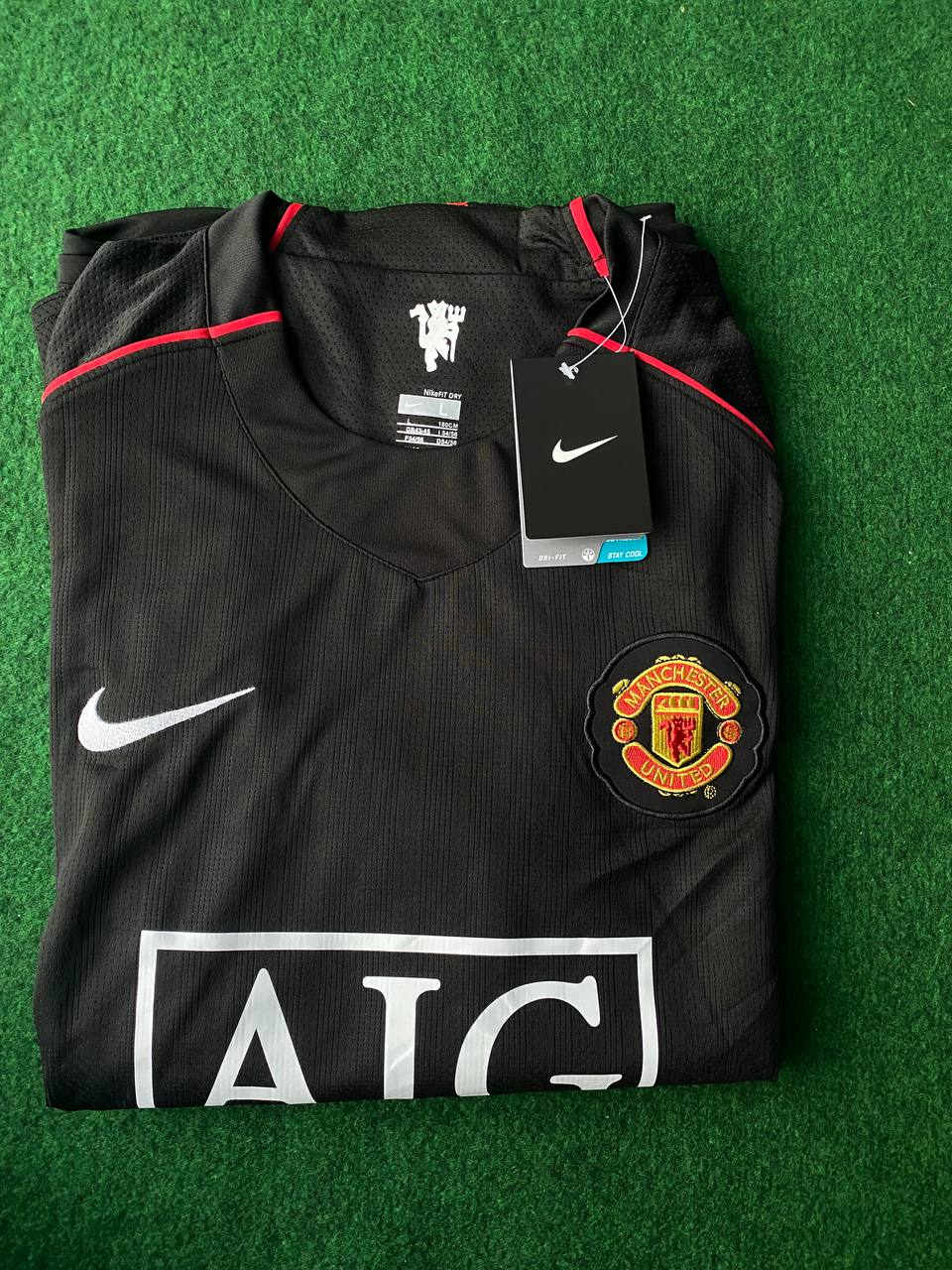 Cristiano Ronaldo 2007-2008 Manchester United Black Retro Jersey Trikot Camiseta Maillot