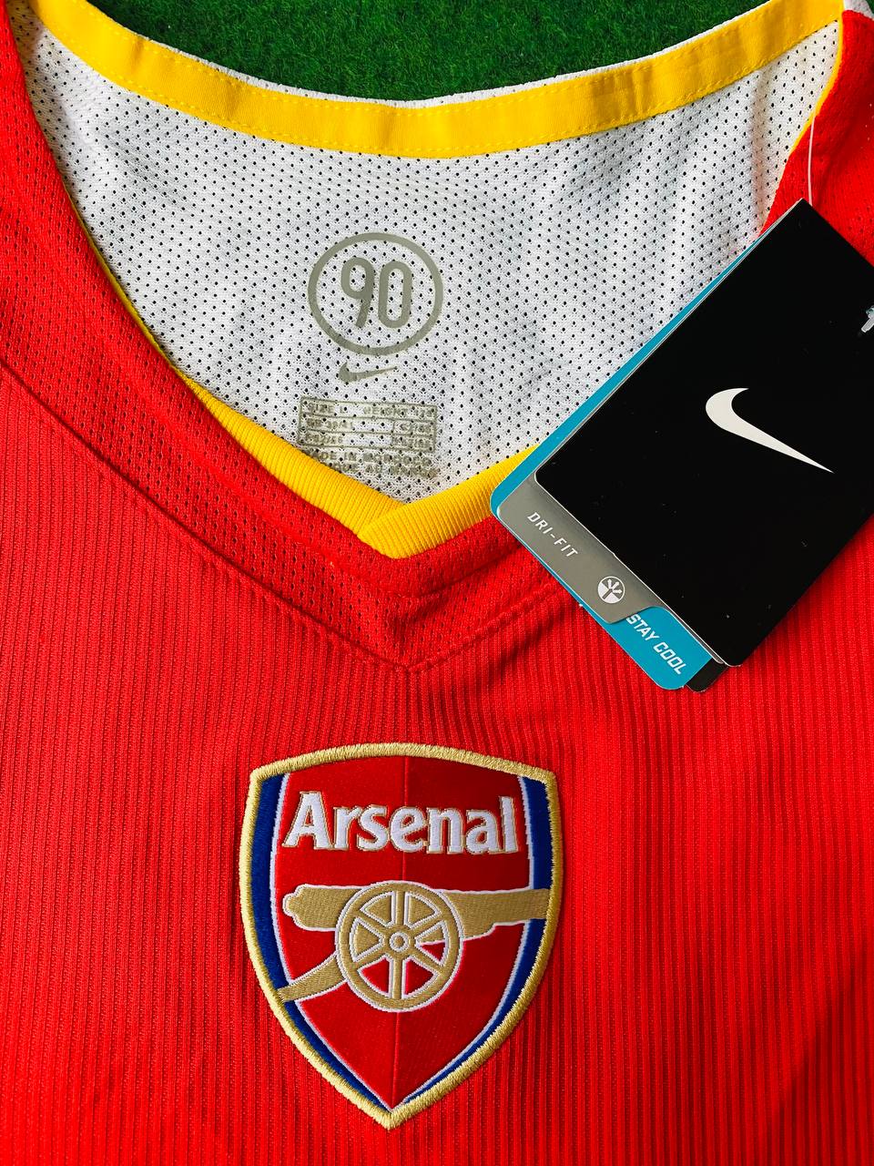 Dennis Bergkamp Arsenal Retro Long Sleeve Kit Jersey Trikot Maillot Soccer Shirt
