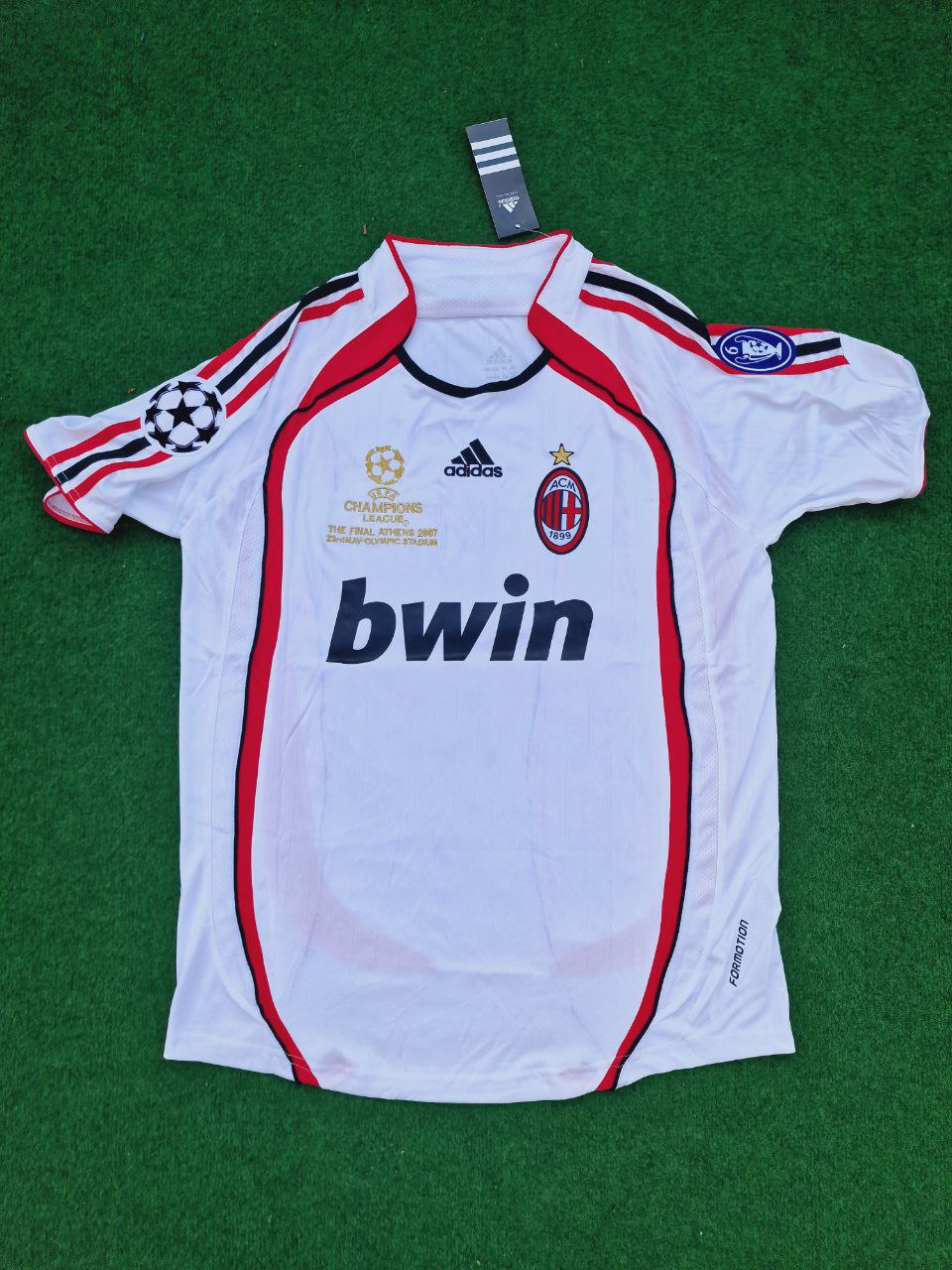 Andrea Pirlo Mailand 2007 Finale Athen Champions League Finale Weißes Retro Fußballtrikot