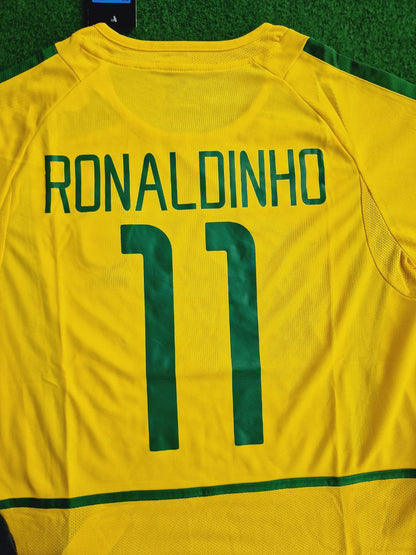 Ronaldinho Brasilien WM 2002 Retro Fußballtrikot