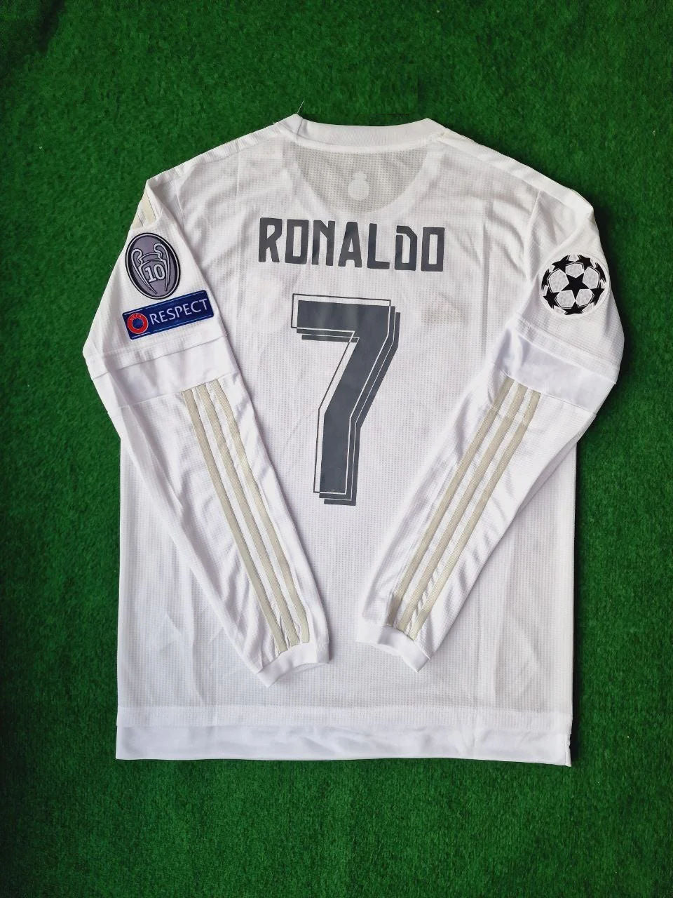 Cristiano Ronaldo 7 - Real Madrid 2016 Champions League Final Long Sleeve Jersey Trikot Maillot Soccer Shirt