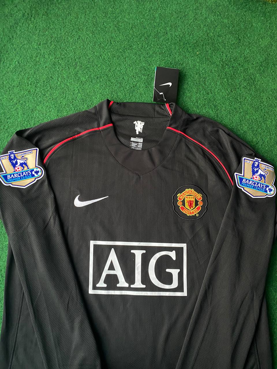 Cristiano Ronaldo 2007-2008 Manchester United Black Retro Jersey Trikot Camiseta Maillot