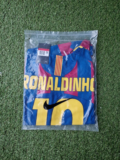 Ronaldinho Gaucho Barcelona 2006 Final Retro Long Sleeve Football Jersey