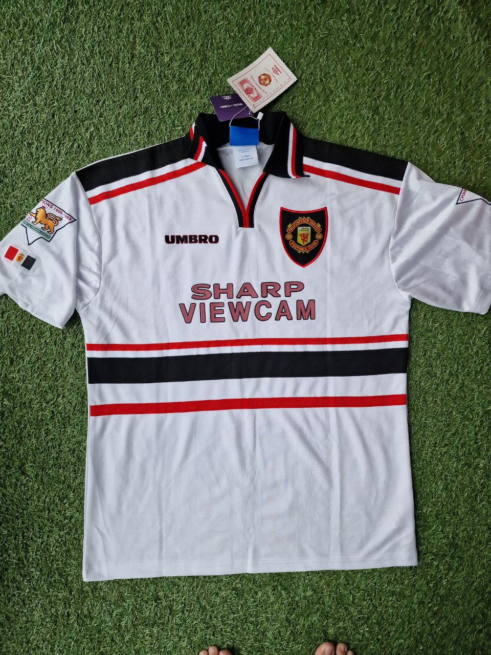 David Beckham Manchester United White Retro Football Jersey