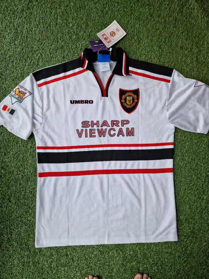 David Beckham Manchester United White Retro Football Jersey